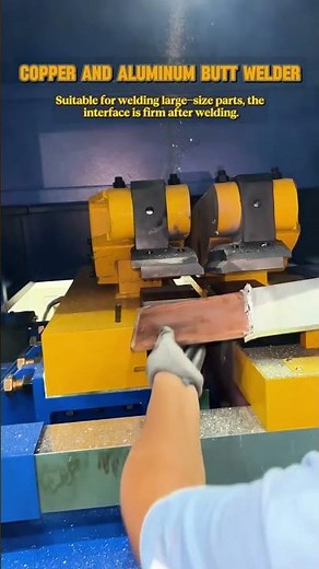 Copper and aluminum flash butt welder. #flashwelding