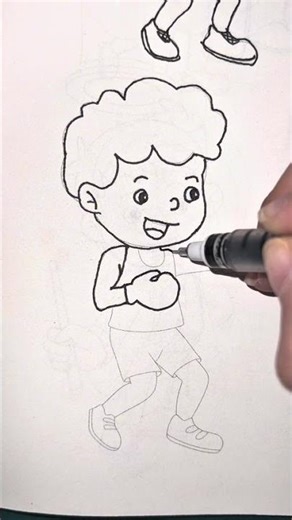 We’re drawing a boxer 🥊✨#drawing #boxer #art #howtodraw #drawingtutorial #shorts