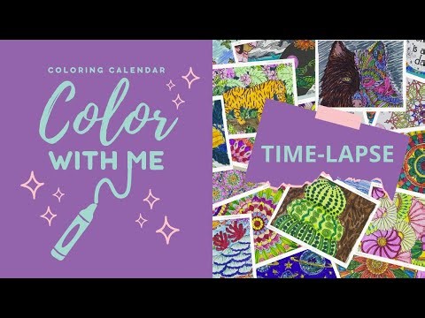 30 Minute Time-Lapse | Color With Me Calendar Coloring [Jan 2025] (Lo-fi)