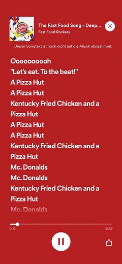 Fun Childhood Songs About Fast Food