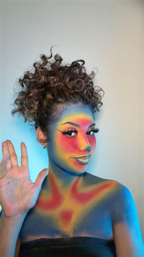 A quick tutorial on how I did this look ✨💙 #fyp #makeup #thermalmakeup