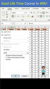 Filter Shortcut Keys in Excel #excel #exceltips #exceltutorial #msexcel #microsoftexcel #shorts