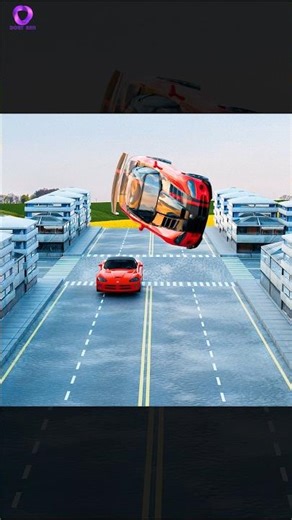 Two beautiful cars hit each other | 3D animation