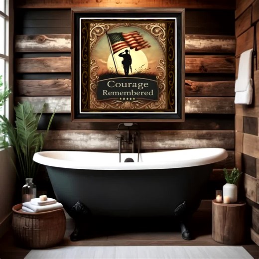 Vintage Soldier Silhouette Print: American Flag Sunset Memorial Art (digital Download) - Etsy