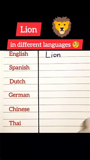 Learn How to Say 'Lion' in Different Languages