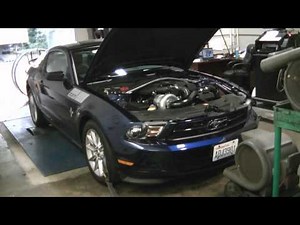 Supercharged 2011 Mustang v6 on Dyno