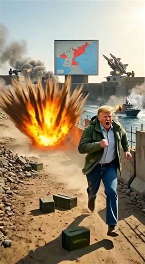 Trump Vs Kim Jong Un😂. Who Is Win| New AI Generated Funny Video |New Short Video #shorts