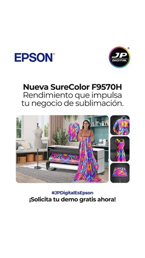 🌈✨ ¡Revoluciona tu negocio de sublimación con la nueva Epson SureColor F9570H! 🎨 Impresiones de gran formato con colores vibrantes, nítidos y duraderos 😉 📲 Su pantalla táctil de 10.9 cm hace que tu flujo de trabajo sea más ágil e intuitivo 😁 ⚙️ Con la tecnología Epson de última generación, optimiza tu producción, reduce costos y aumenta tu rentabilidad 😎 🔍 ¿Quieres verla en acción? Agenda tu demo gratuita y descubre por qué la F9570H marca el inicio de una nueva era en la sublimación prof
