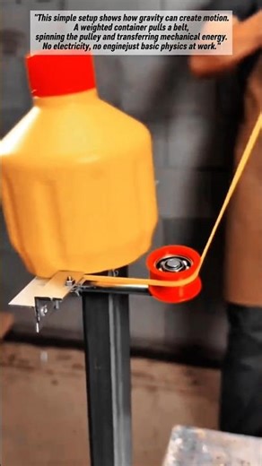 Simple Gravity-Powered Belt Drive |#shorts