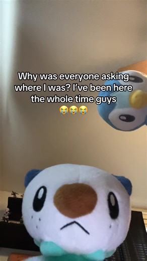 Guys I’m right here 😭 #pokemon #oshawott #piplup #plush #silly | pokemon plush