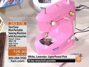 Sew Easy Mini Portable Sewing Machine with Accessories