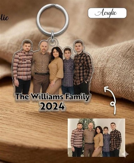 Personalized Family Photo Keychain – Custom Acrylic Picture Keepsake – Heartfelt Memory Gift for Parents - Etsy