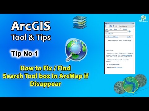 How to Fix/Find Search Tool Box in ArcMap if Disappear