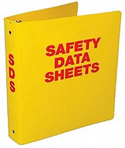 NMC RTK63 Safety Data Sheet Binder - 11 in. x 11.5 in. Heavy-Duty 3 Ring SDS Binder in Yellow