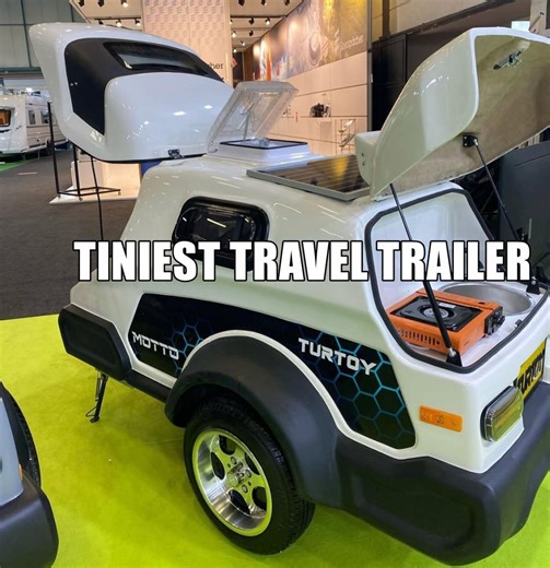 This Turtle-Shaped Teardrop-Style Trailer Is Designed for Bikes, ATVs, and Small Cars