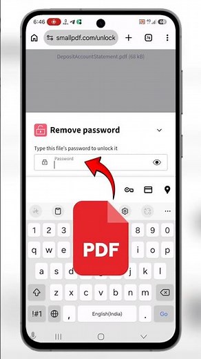 How To Remove Password From PDF File 🔓 | Unlock PDF Without Password #shorts