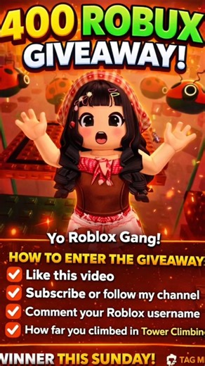 Climb With Me & WIN 400 ROBUX?! 😳🎁| #roblox #shorts #viral #trending #rblx #fyp #explore