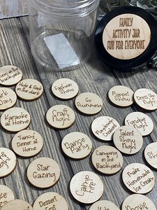 Family Activity Jar: 29 Wooden Game Tiles for Endless Family Fun - Etsy