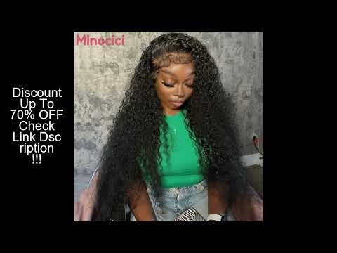 40 Inch Deep Wave Human Hair Wig 13X6 Hd Lace Frontal Wig 250 Density Preplucked Brazilian Hair Wate