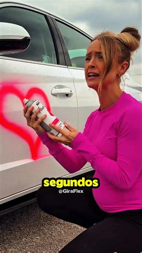 She accidentally tagged the car… 🥹🚗