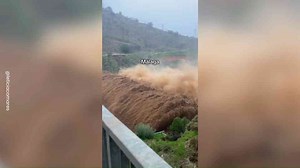 Shocking Footage: Dam Overflows After Massive Spanish Floods