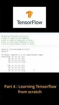Get Information from a Tensor in TensorFlow | Learning TensorFlow From Scratch – Part 4 #shorts