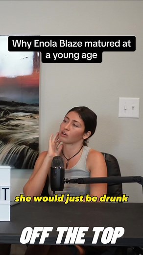 Enola Blaze talks about having to mature at a young age. #podcast #podcastclips #offthetoppodcast #foryou
