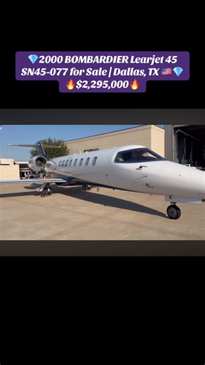 “Premium Listing On Sale” 💎2000 BOMBARDIER Learjet 45 SN45-077 for Sale | Dallas, TX 🇺🇸💎 🔥$2,295,000🔥 Sponsored by “PRIME AIRCRAFT” 👨‍💼 GARY GOLTZ (Managing Partner) 📲 ‪ 1 805-415-5295 (WA) 📧 gary@primeaircraft.com 📍12222 Merit Drive, #130, Dallas, TX 75251, United States 👉 https://lislux.com/2000-learjet-45-sn45-077-for-sale-dallas-tx/98314392.html