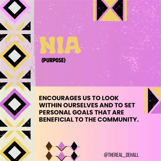 Nia calls me to live on purpose & with meaning. Today, I choose to align my actions with what truly matters to me peace, JOY, & wellness. #JoyNotes #Nia #KwanzaaDay5 #PurposeDriven #IntentionalLiving SelfCareWithPurpose HealingWithMeaning BlackJoy | De Hall