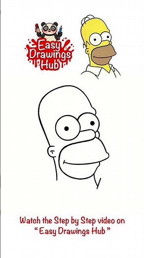 How to draw Homer Simpson - The Simpsons Easy Drawing