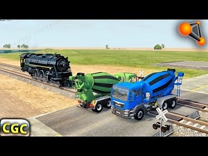 BeamNG Drive Steam Engine MY Train MOD version 2 crash testing