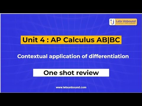 Unit 4 | Contextual Applications of Differentiation | AP Calculus AB/BC | One-Shot Review