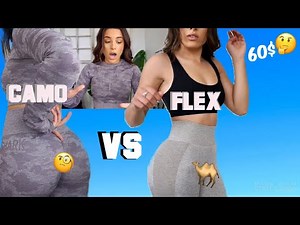 HONEST GYMSHARK CAMO SEAMLESS VS HIGHWASTED FLEX REVIEW AND TRY ON
