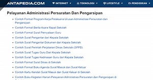 Kumpulan Contoh Format Pelayanan Administrasi Persuratan Dan Pengarsipan