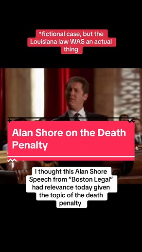 Boston Legal, episode “The Court Supreme” s4ep17 (2008) the actor is James Spader who played Alan Shore. #deathpenalty #capitalpunishment #marcelluswilliams