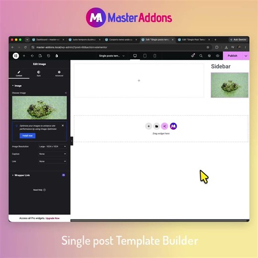 🎨 How to Design a Single Post Template in Elementor with Master Addons (Step-by-Step)