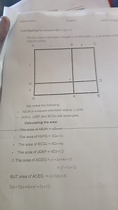 MathematicsGrade 9Term 2 InvesticInvestigating the product ... | Filo