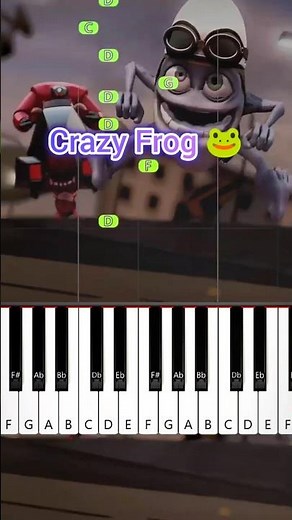 Crazy Frog - Axel F | Fun Piano Tutorial #shorts ‎@crazyfrog