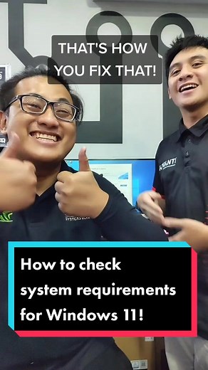 For those people who wants to upgrade to WINDOWS 11! Here's a way on how to seethe system requirements! 👍#thatshowyoufixthat #tutorial #windows11