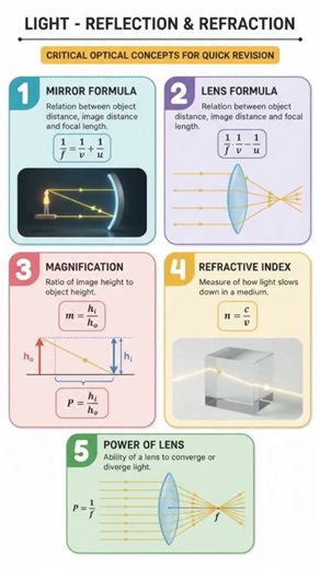 Light: Reflection & Refraction 🔥 | Class 10 Science | Important Concepts & Formulas