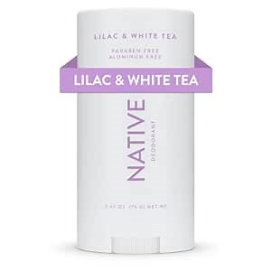 Native Deodorant Contains Naturally Derived Ingredients, 72 Hour Odor Control, Deodorant for Women and Men, Aluminum Free, Lilac & White Tea 2.65oz