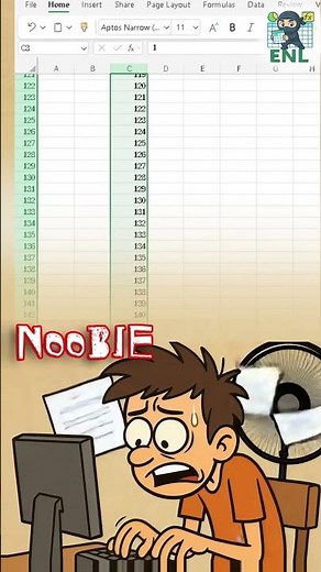 Print Numbers in Sequence in Excel (Pro vs Noob) excelProTips