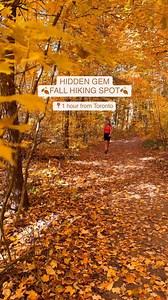 Add this hidden gem hiking spot to your Ontario fall bucket list! 📌Save this post for your next Ontario fall getaway! Ad* @trailhubdurham is the perfect place to enjoy the end of the Ontario fall season, with immediate access to over 240km of hiking and mountain biking trails! Trail Hub is located in Uxbridge, about 1 hour from Toronto. It’s also located on the highest point of the GTA, offering stunning views of Durham Region. Trail Hub is a unique space that offers more than trails, including