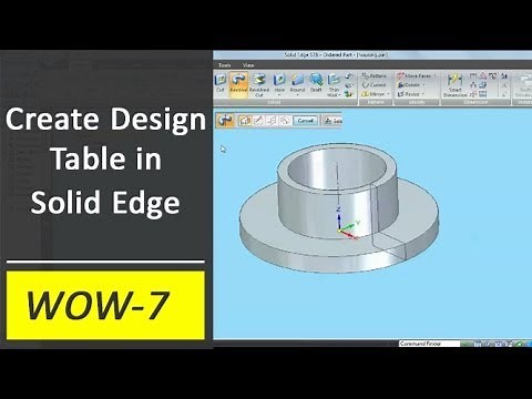 Create Design Table in Solid Edge ST6