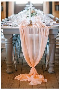 Watch Light Peach Chiffon Table Runner on Amazon Live
