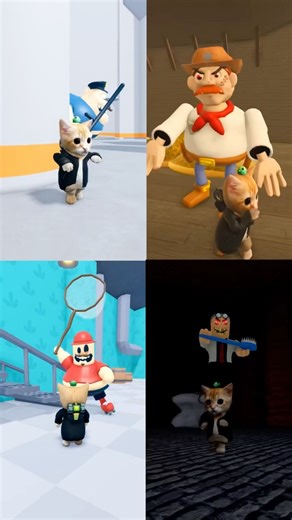 FUNNY MEOW ROBLOX JUMPSCARES #roblox #memes #games #gaming #wednesday #huggyspider #funny