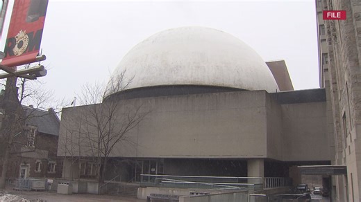Abandoned Toronto planetarium under demolition, end of iconic sphere