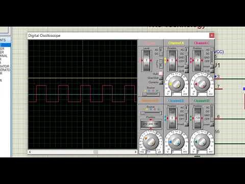 Astable multivibrator using 555 Timer Proteus simulation with pcb layout