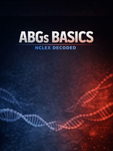 ABGs Basics | NCLEX High Yield ABGs don’t have to be confusing. In this video, I break down ABGs Basics the NCLEX-high-yield way so you can quickly identify acid vs alkalosis and respiratory vs metabolic problems with confidence. If ABGs stress you out, save this, rewatch it, and practice it mastery comes from repetition. NCLEX Tip: The pH tells you the final answer. Follow @NCLEXDECODED for daily high-yield nursing content that actually makes sense. #ABGs #ABGBasics #NCLEX #NCLEXPrep #NCLEXHigh