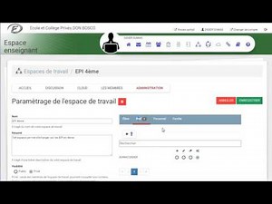 EcoleDirecte Créer un espace de travail
